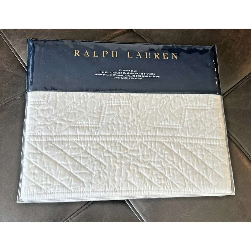 Ralph Lauren Home Oakfield Quilted‎ Standard Sham White 20X28